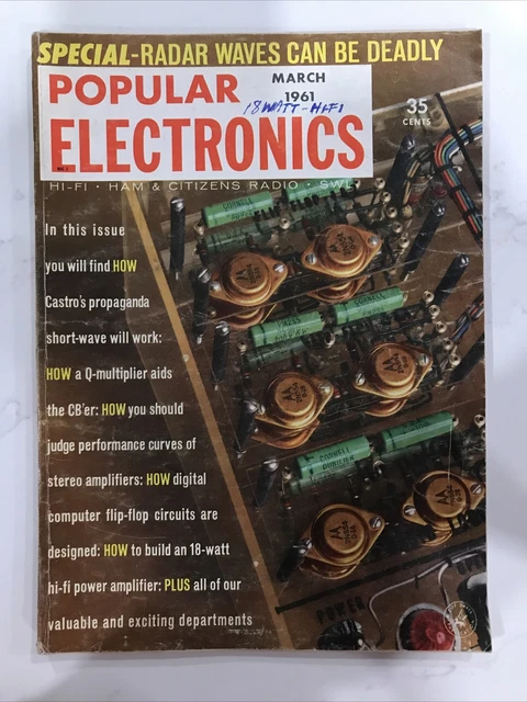 POPULAR ELECTRONICS MAGAZINE March 1961 Castro Propoganda Digital ...