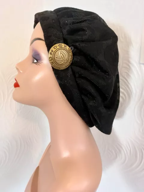 vintage inspired 1940s 1950s Ladies beautiful black French Beret Hat stylish.