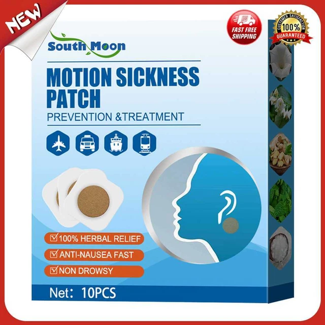 es 10pcs/box Anti-nausea Herbal Plasters Fast Acting Carsickness Sticker for Tra