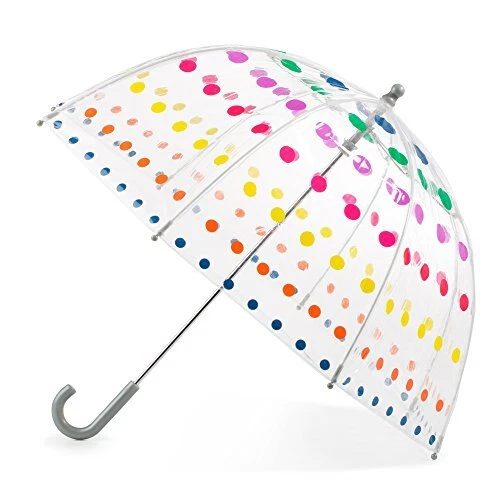 Kids Clear Bubble Kids Umbrella - Perfect for Walking One Size Amazing Dots