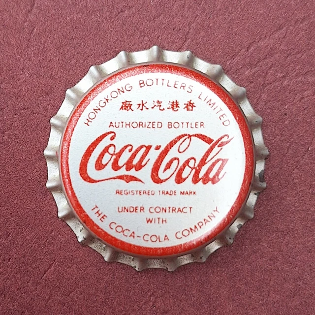 RARE 1960S COCACOLA Bottle Cap from HONG KONG (Type 1) Crown Cork Top
