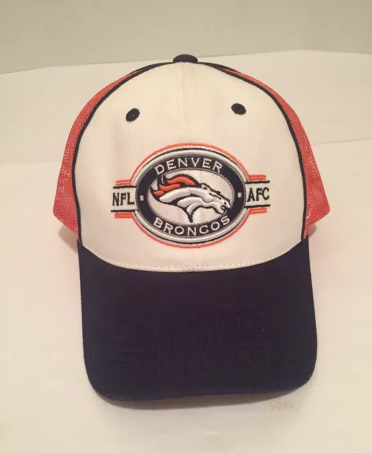 NFL Denver Broncos Snapback Hat Orange Embroidered Trucker Mesh Cap