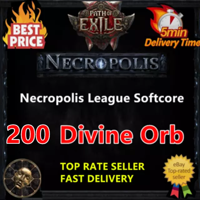 Path of Exile 200 x Divine Orb Necropolis League Softcore POE Necropolis PC Fast