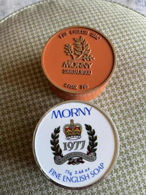 Vintage Morny Fine English Soap 1977 Queen Elizabeth Silver Jubilee Melanint Tub