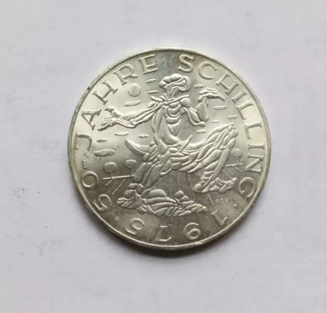 100 Schilling Silbermünze Österreich 1975 50 Jahre Schilling
