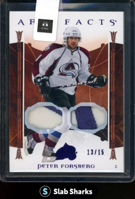 2022 Upper Deck Artifacts Peter Forsberg Dual Patch Purple /15