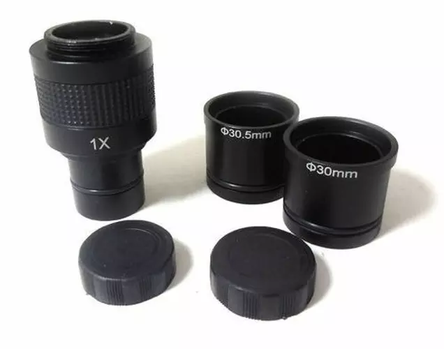 Microscope 1X C-mount Adapter 4 CCD Camera Digital 23.2mm 30mm 30.5mm ProScope