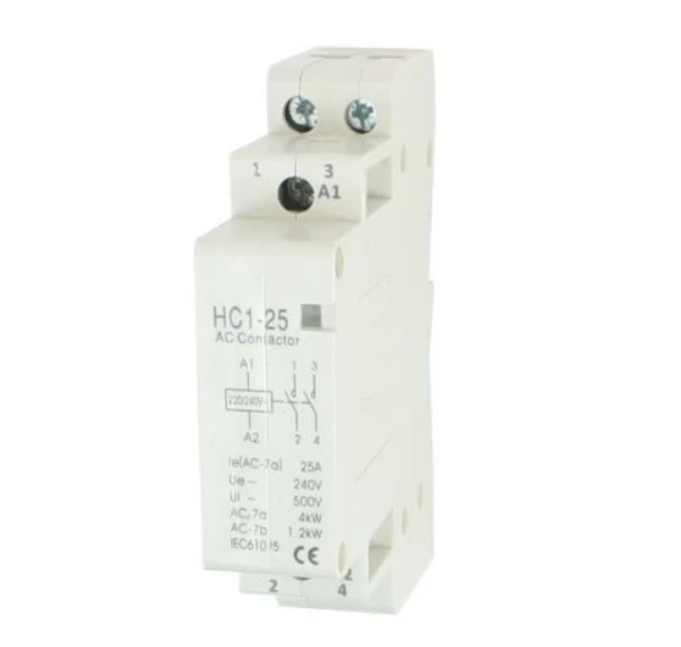 Contacteur AC 2P 25A 220/240V TOMZN – Rail DIN, 2 Contacts NC – ATB A3