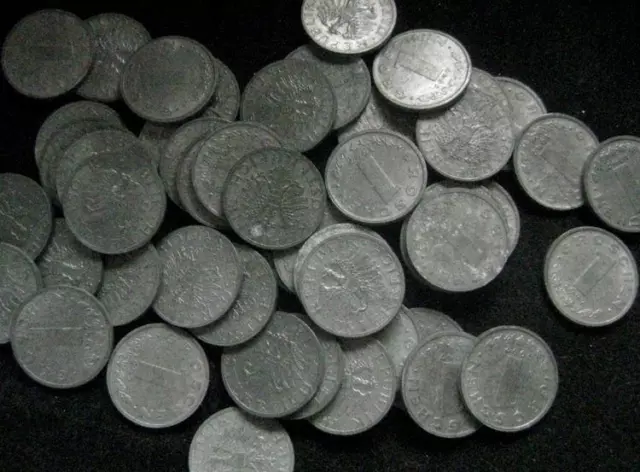 Austria Groschen 1947 BU lot of 25 BU coins