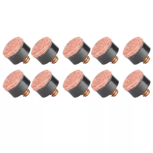 (13mm)10pcs Billiards Snooker Pool Pole Tip Replacement Parts Tackle Acc HG5