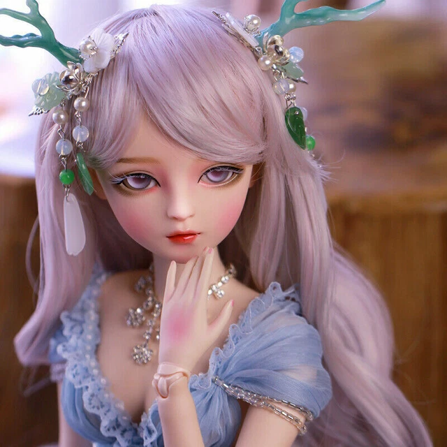 Bambola 1/3 BJD Pricess Ragazza Bambola Palla Articolata + Trucco Occhi Parrucca Vestiti Regali di Natale