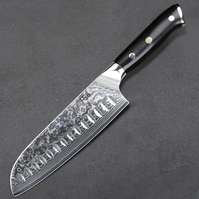 18cm Santoku Messer Japan VG10 Damaskus Stahl Küche Kochmesser mit G10 Griff