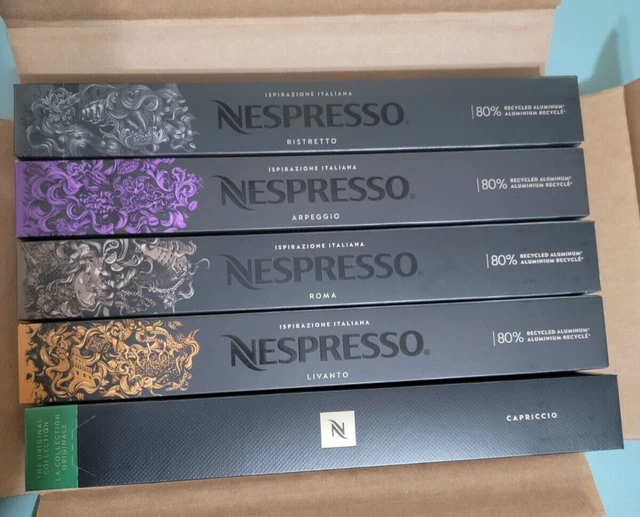 NESPRESSO ORIGINAL LINE Variety Pack Capsules, 50 Count Espresso Pods