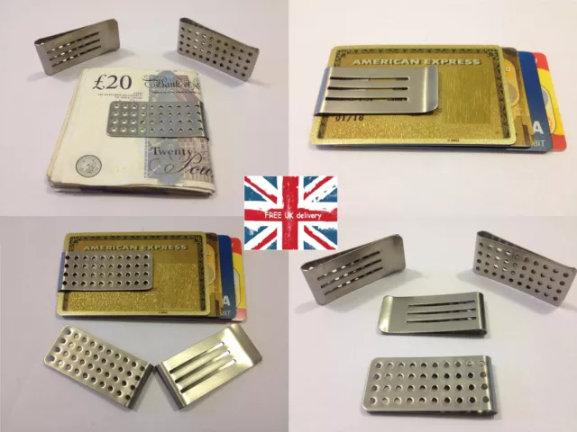 Stainless Steel Money Clip Credit Card - Home Office Accessory Gift Present