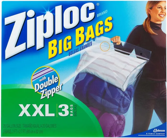Ziploc Big Bag Double Zipper (Pack of 8)