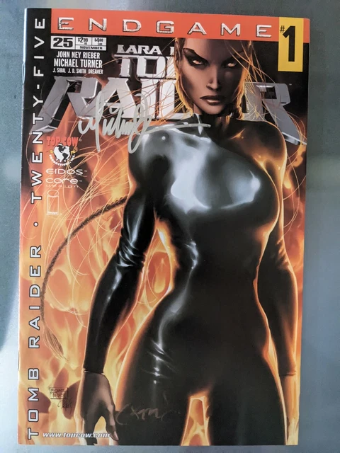 2002 TOP COW  Lara Croft Tomb Raider #25: Endgame #1 Michael Turner signed