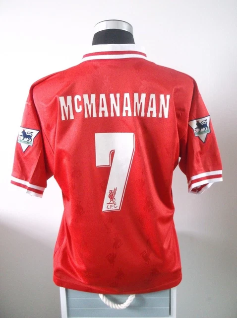STEVE MCMANAMAN #7 Liverpool Home Football Shirt Jersey 1996