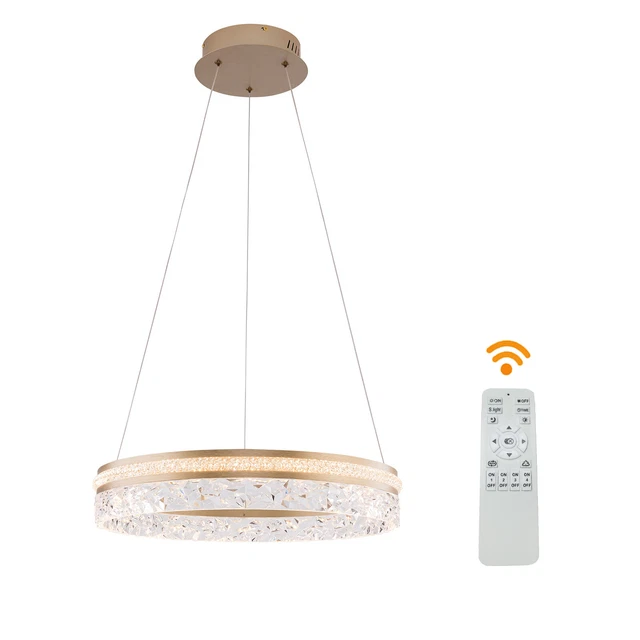 Modern Round LED Ring Pendant Light Chandelier Ceiling Light Fixture Lamp Gold