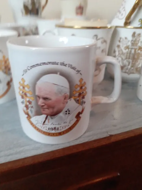 Vintage 1982 Commemorative Mug For The Visit Of Pope John Paul II Mug