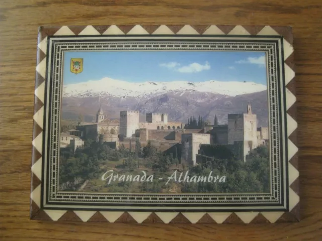 Brand New SPAIN, Andalusia GRANADA - ALHAMBRA Souvenir Collectible Wooden Plate