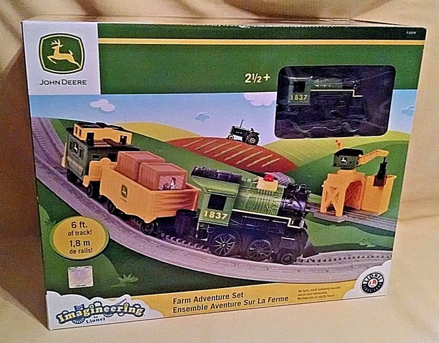 John Deere Train New 2015 Lionel Imagineering Lp63788 Locomotive Caboose Crane*