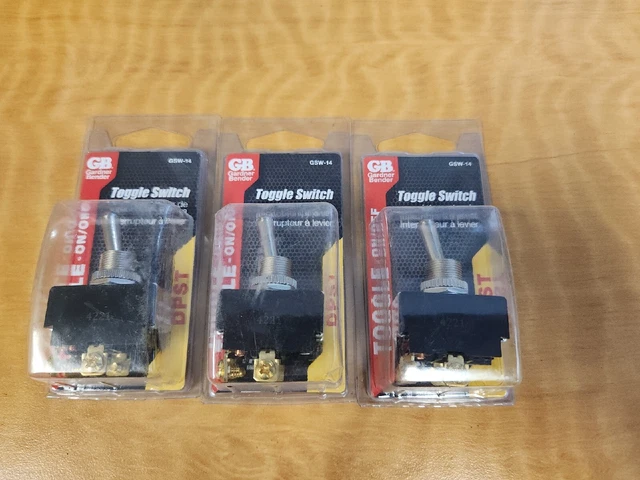 3x Gardner Bender 20 amp double pole, single throw toggle switch #GSW-14