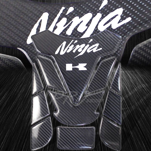 Real Carbon Fiber 3D Gel Customize Fuel Tank Pad Logo Sticker for Ninja ZXR ZZR