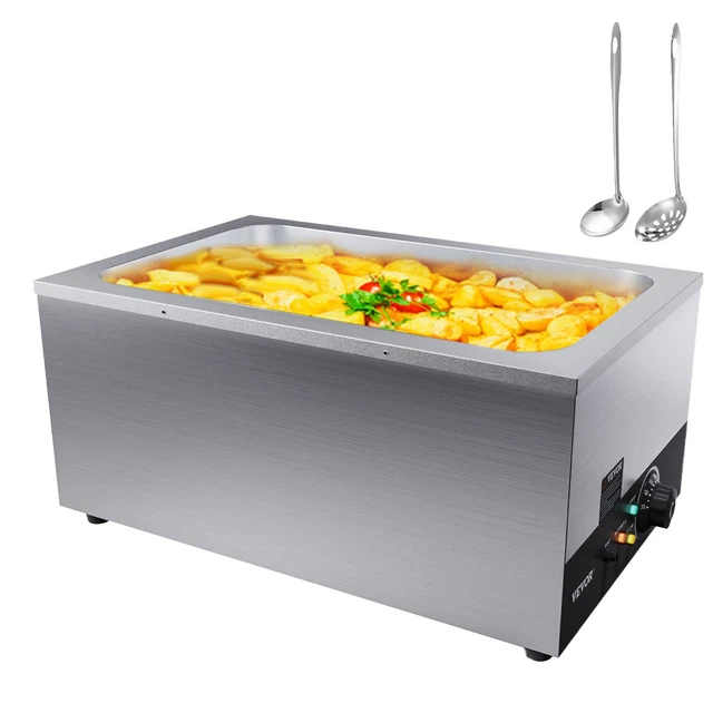 Scaldavivande Commerciale VEVOR 3 Vasche 8.8L - Elettrico A Vapore | Acciaio Inox Con Copertura Vetro - Foto 5