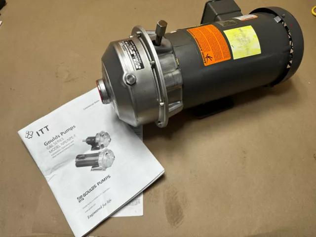 Goulds NPE End Suction 130GPM Centrifugal Pump 316L Stainless 3HP 208-230/460V