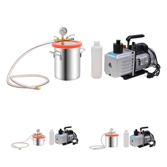 Camera a Vuoto con Pompa a 2 Stadi da 7,4 L Degassante Multi-Model vidaXL