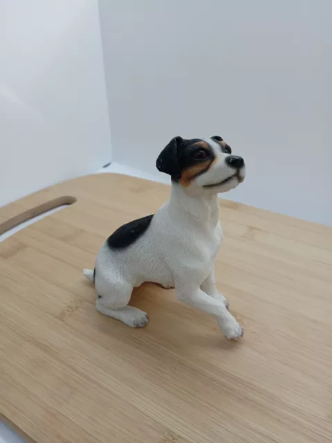 Sat Jack Russell Dog Poised Figure,Dog Ornament,Leonardo, Lovely Gift