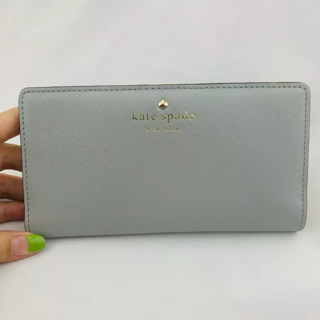 NWT Kate Spade Cherry Lane Stacy Wallet In Big Smoke