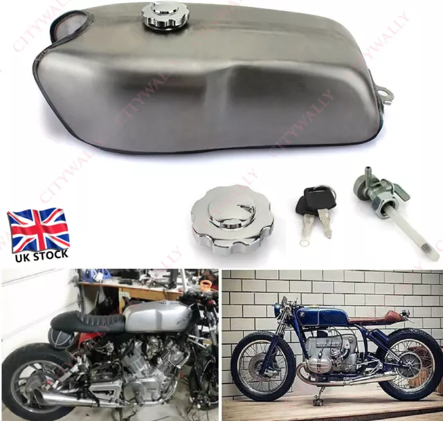 NEW 9L 2.4 Gal Universal Cafe Racer Fuel Tank Petrol Tank for Honda Yamaha BMW