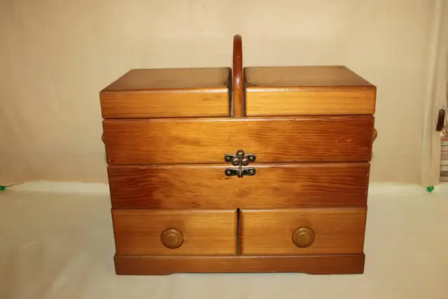 Wooden sewing box needle box sewing box