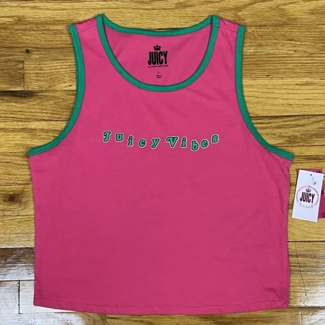 Juicy By Juicy Couture Juicy Vibes Tank Top Women's Size Large Watermelon Green