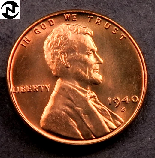 1940-S Lincoln Wheat Penny Cent ~ Gem BU (red) ~ *Fresh OBW Coin* ~ 1 Coin