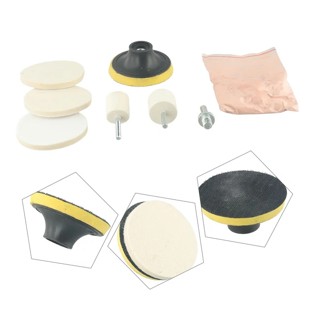 Kit De Polissage Au Cérium 100g - Pour Rayures Sur Verre, Pare-brise, Phares - Inclus Tampons Et Feutres