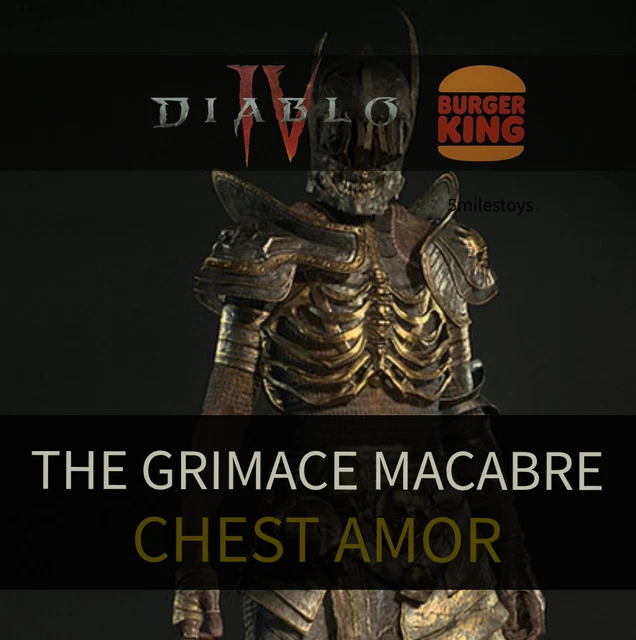 DIABLO 4 BURGER KING Promo Necromancer The Grimace Macabre CHEST