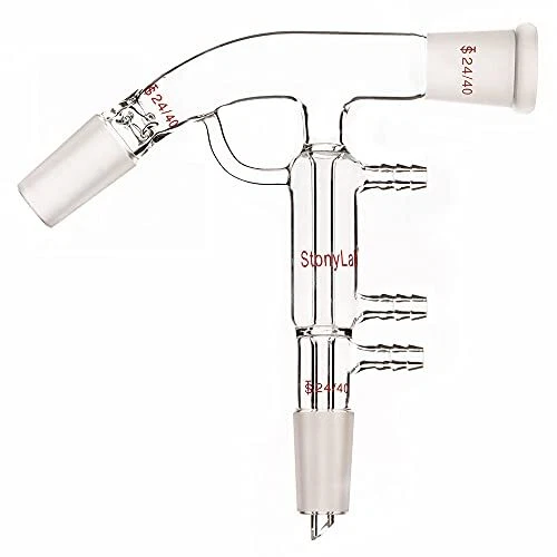 Glass Short Path Distillation Head, Borosilicate Glass Short Path 24/40 Joint