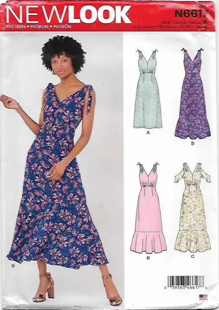 B169 New Look N6617: Dress Size 10-22 Sewing Pattern