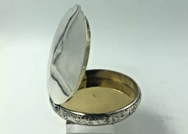 Russian Silver Round box/case Gilded interior 84 Kokoshnik c1900 St Petersburg