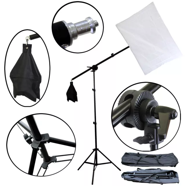 FREESH Photo Studio Video Lighting Overhead Boom Photography Photo Light Stand