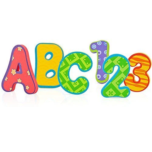 Nuby Bath Tub Alphabet Set, Assorted, 36 Piece 36 Assorted