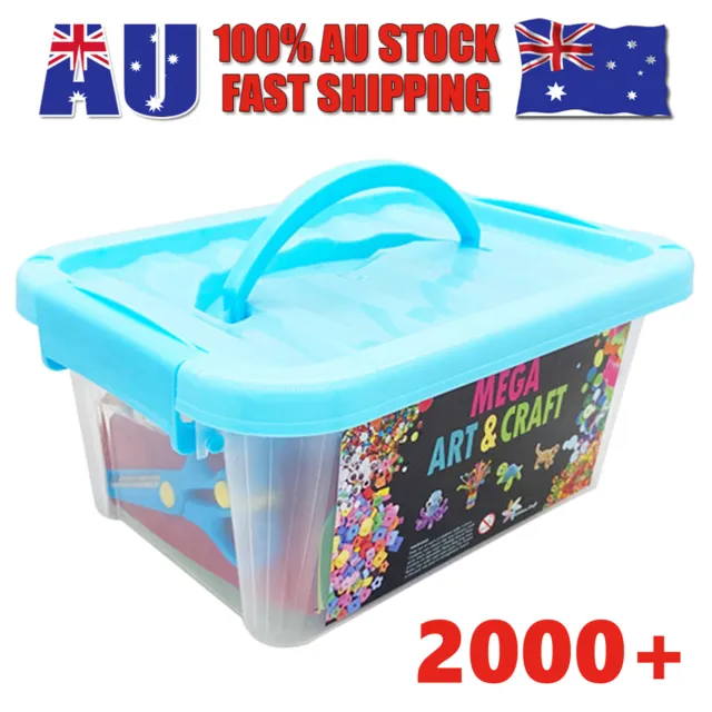 2000Pcs Kids Arts and Crafts Supplies Kit DIY Crafting Collage Educational Gift