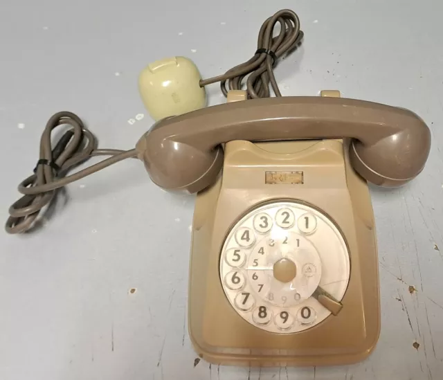 Telefono Fisso SIP Disco Rotella Anni '70 '80 '90 Grigio Retrò VINTAGE 2