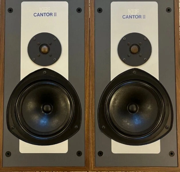 VINTAGE KEF CANTOR 2 Speakers all Drivers working with grill covers £60