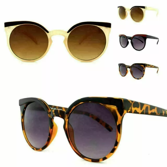 Ladies HitchHiker NY Retro Round Lens Cat Eye VTG Rockabilly Style Sunglasses