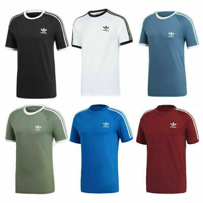 Adidas Mens T Shirt Originals 3 Stripes Short Sleeve Crew Neck Top Size S M L XL