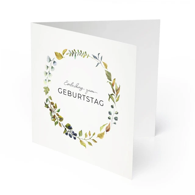 Geburtstagskarte Mit Schmetterlingen & Goldprägung - Wählbares Alter (20-100) - Made In France