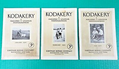 Revista de fotografía amateur Kodakery Eastman Kodak Co enero febrero mayo 1924